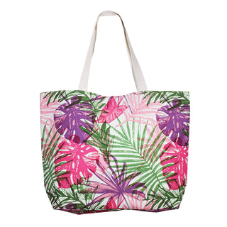 Pink and Green Palms Tote