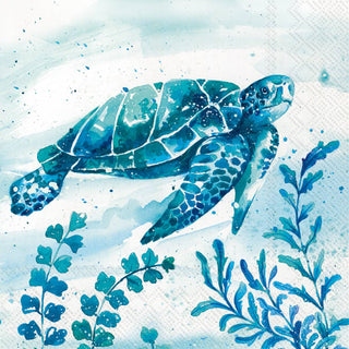 Aquaworld Water Turtle Paper Cocktail Napkin