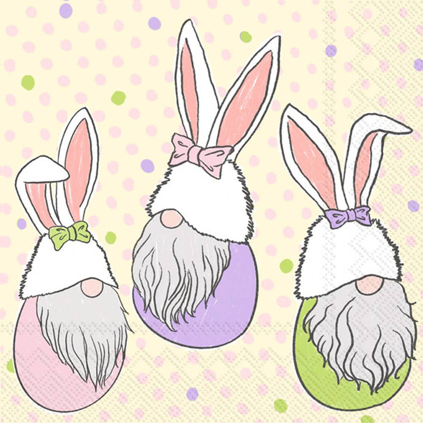 Paper Lunch Napkins Pack of 20 - Easter Gnomes