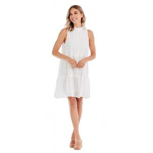 Biles Eyelet Dress - White