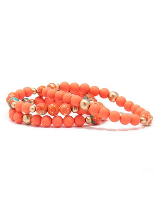 Nora Three-Strand Beaded Bracelet - Available in Mutliple Colors