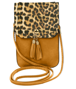 Animal Print Crossbody Cell Phone Bag - Available in 2 Colors