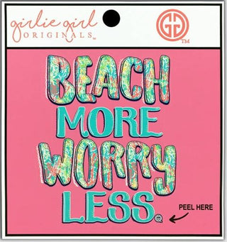 Beach More Worry Less Decal