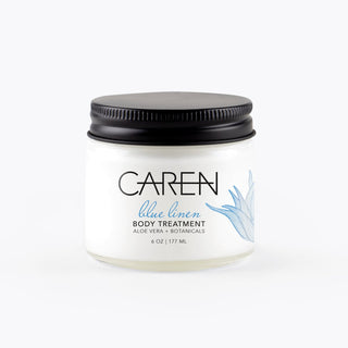 Caren Body Treatment - Blue Linen - 6 oz Glass Jar