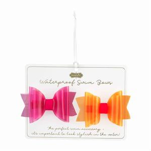 Orange and Pink Vinyl Bows