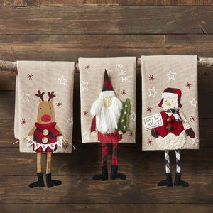 Christmas Dangle Leg Towels - Available in 3 Styles
