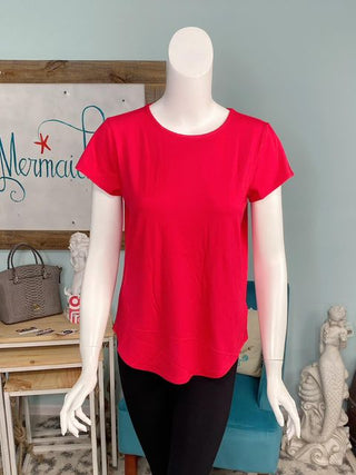 Cap Sleeve Crew Neck Top - Available in 7 Colors