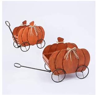 Wooden Pumpkin Wagon - Available in 2 sizes!