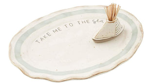Take Me To The Sea Toothpick and Plate Set