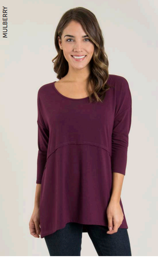 Curved Waistline Top - Available in 8 Colors!