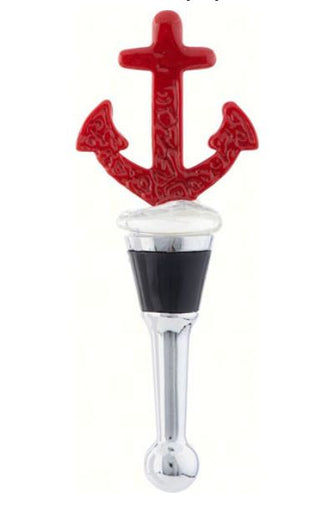 Anchor Glass Coastal Collection Bottle Stopper