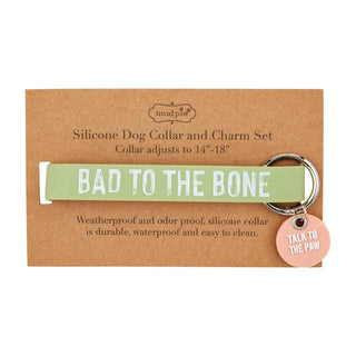 Bad To The Bone Dog Charm Collar