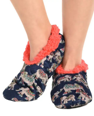 Dream Big Elephant Fuzzy Feet Slipper