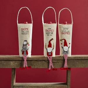 Dangle Leg Gnome Wine Bags - Available in 3 Styles