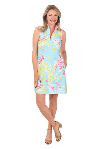 Lexi Swing Sealife Dress - Coral Reef