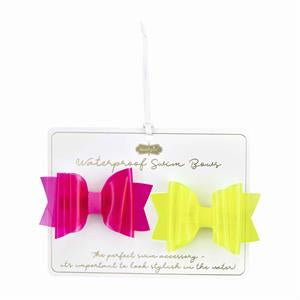Yellow and Pink Vinyl Bows