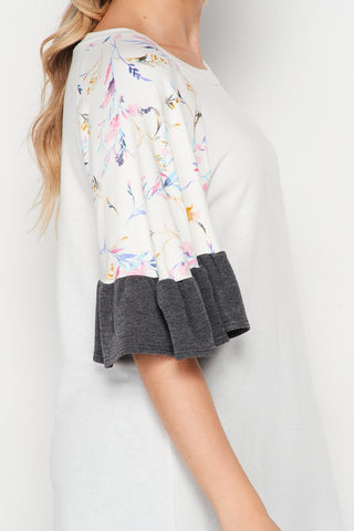 Floral Sleeve Spring Top