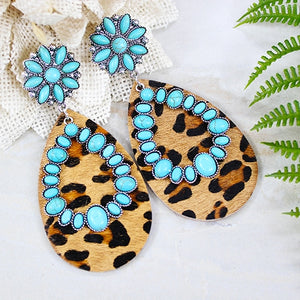 Flower Leopard Earrings