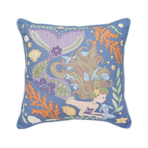 Mermaid Coral Throw Pillow