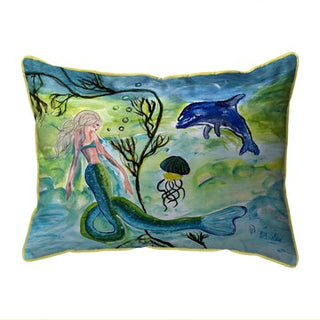 Mermaid & Jellyfish Corded Indoor/Outdoor Pillow