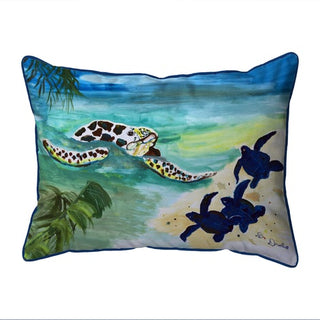 Sea Turtle & Babies Corded Indoor/Outdoor Pillow