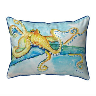 Gold Octopus Corded Indoor/Outdoor Pillow
