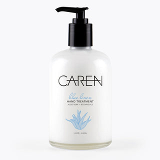 Caren Hand Treatment - Blue Linen - 14 oz Glass Bottle