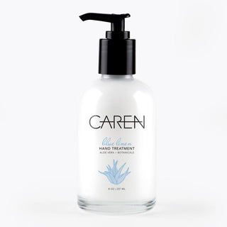 Caren Hand Treatment - Blue Linen - 8 oz Glass Bottle