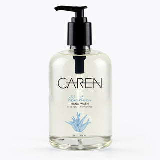 Caren Hand Wash - Blue Linen - 14 oz Glass Bottle