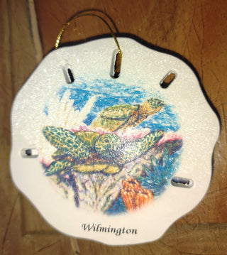 Turtle Sand Dollar Ornament *Wilmington*