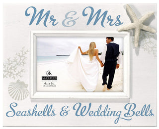 Seashell & Wedding Bells 4X6 Photo Frame