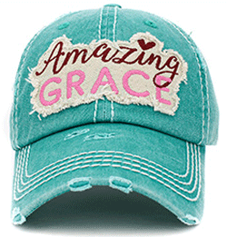 Amazing Grace Vintage Hat - Turquoise