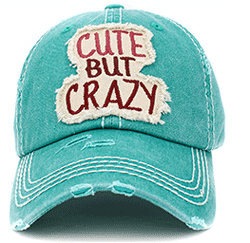 Cute But Crazy Vintage Hat - Turquoise