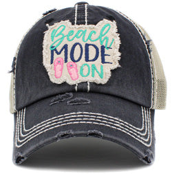 Beach Mode On Hat - Black