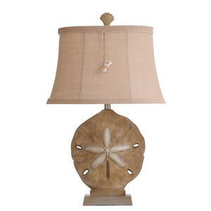 Sand Dollar Finish With Silver Accent Lamp