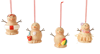 Snowman Beach Sand Ornament