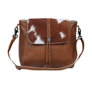 Mahogany Leather & Hairon Bag
