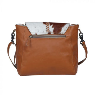 Mahogany Leather & Hairon Bag
