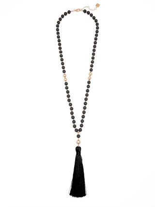 Faye Beaded Tassel Necklace - Available in Multiple Colors