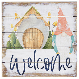 Welcome Gnome Home Pallet Sign