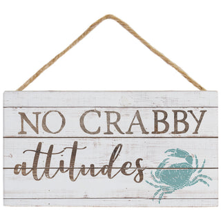 No Crabby Hanging Accent Sign