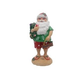 Resin Santa & Wreath Figurine