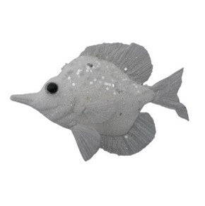 MEDIUM TROPICAL FISH ORNAMENT - WHITE