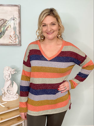 Quinn Striped Sweater Top