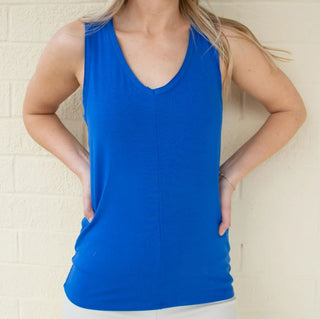 Raw Cut V-Neck Tank Top - Available in 5 Colors