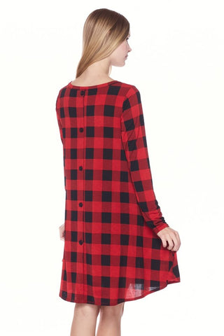 Robin Checkered Dress - Red