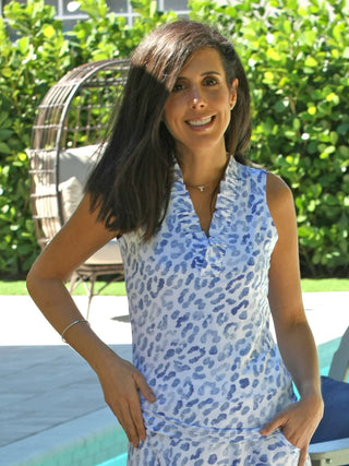 Callie Printed Ruffle Top - Little Kat