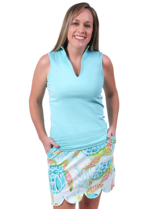 Sassy Scallop Printed Skort - Turtle Cove