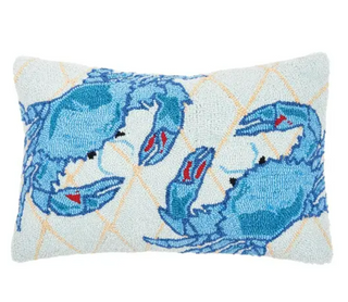 Blue Crabs Throw Pillow