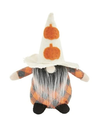 Pumpkin Halloween Gnome Sitter